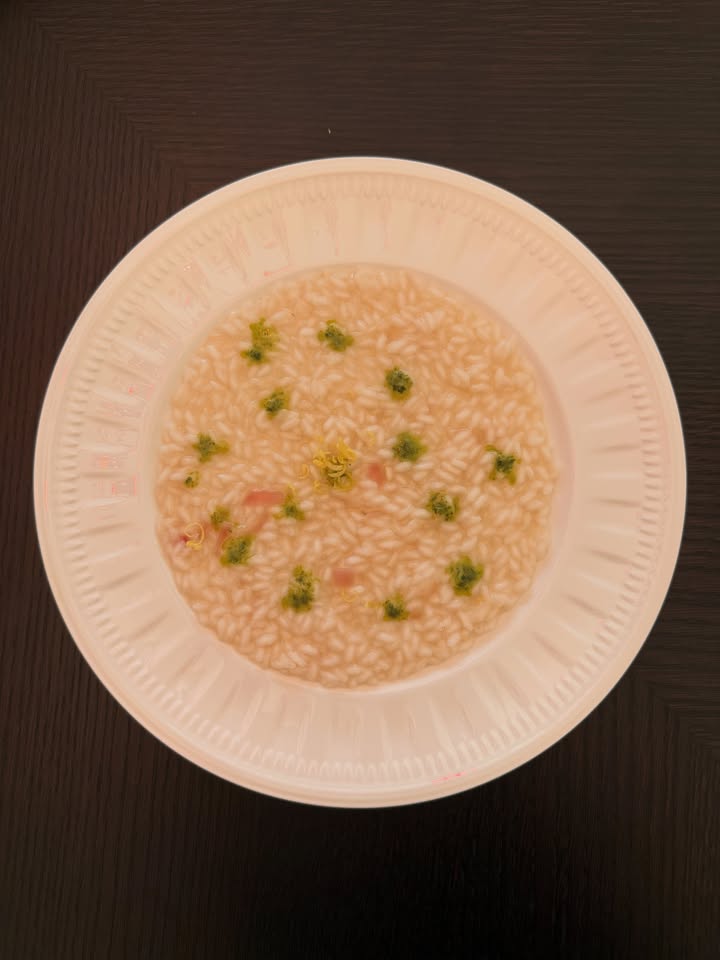 Risotto al Limone con Olio al Basilico